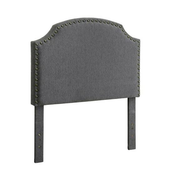 Benzara Hasselt Transitional Full queen Headboard, Dark Teal Finish-Color:Gray