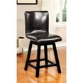 thumbnail image 1 of Benzara  Hurley 180O Swivel Counter Height Chair, Black - Set of 2, 1 of 1