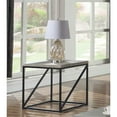 thumbnail image 1 of Benzara Industrial Style Minimal End Table With Wooden Top And Metallic Base, Gray, 1 of 1