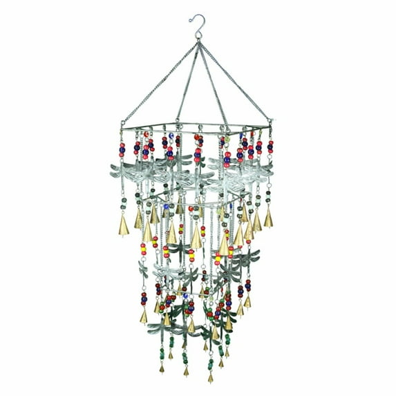 Benzara Iron Wind Chime, Multicolor-Color:Multicolor