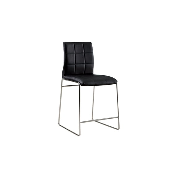 Kona II Contemporary Counter Height Chair, Black Finish, Set Of two