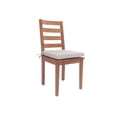 thumbnail image 1 of Benzara Ladder Back Dining Chair with Cushion Seat and Block Legs, Set of 2, Brown, 1 of 3