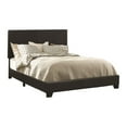 thumbnail image 1 of Leather Upholstered Eastern King Size Platform Bed in Black, 1 of 1