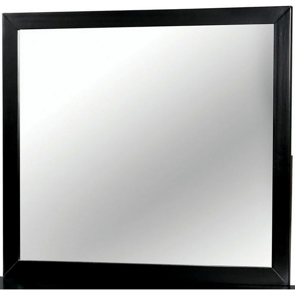 Benzara Lennart Ii Black Rectangular Mirror