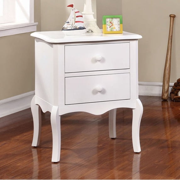 Benzara Lexie Traditional Style Night Stand White