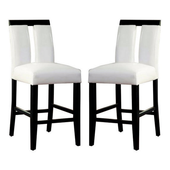 Luminar II Counter Height Chair, Black Finish, Set Of 2