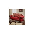 thumbnail image 1 of Benzara Marcus Spacious Howling Love Seat Traditional Style, Red, 1 of 2