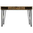 thumbnail image 1 of Mid Century Modern Wooden Writing Desk and 1 Drawer, Brown, 1 of 3
