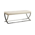thumbnail image 1 of Benzara Modernly Charming Bench, White, 1 of 5