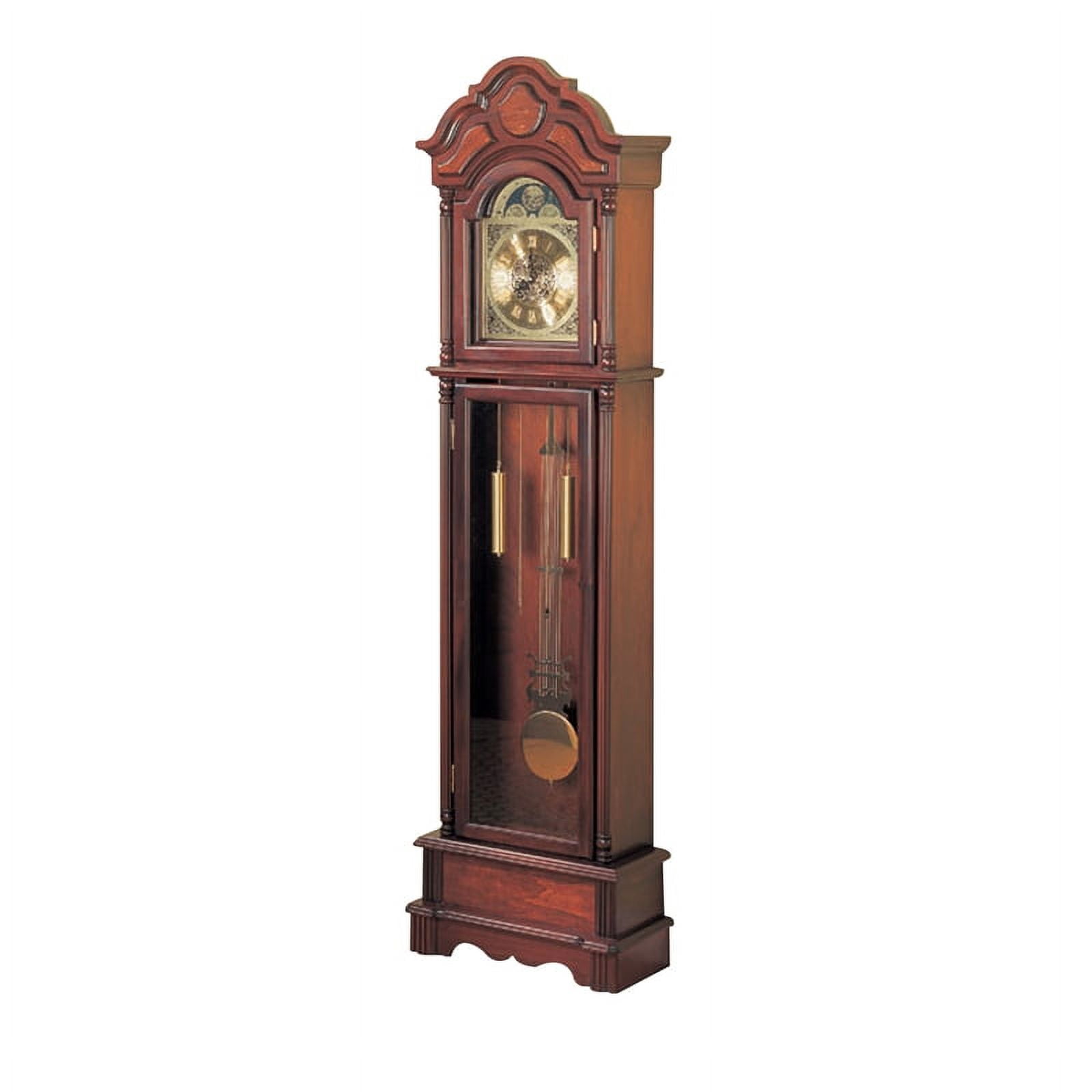 Battery Operated Westminster Chime Free Standing Wooden Grandfather Clock,  Brown - Walmart.com, image size:1600x1600