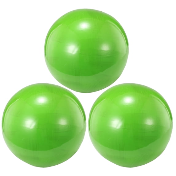 Plain Decorative Ceramic Orbs, Set of Three, Glossy Green- Saltoro Sherpi