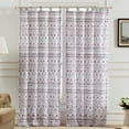 thumbnail image 1 of Benzara Polyester Window Curtain with Geometric Motif, Set of 2, Multicolor, 1 of 3