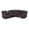thumbnail image 1 of Benjara Qox Power Reclining Sectional Sofa Set- USB Port- Bonded Leather- Brown, 1 of 7
