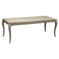 thumbnail image 1 of Benzara Rectangular Wooden Frame Dining Table with Saber Legs, Brown, 1 of 4