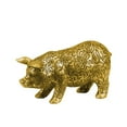 thumbnail image 1 of Benzara Resin Floral Patterned Pig Figurine In Standing Position, Small, Gold, 1 of 1