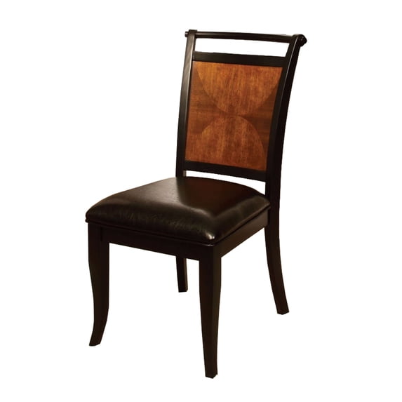 Benjara Benzara , Set of Two, Black and Brown Salida I Transitional Side Chair (Set of 2), Black & Antique Oak