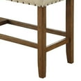 thumbnail image 1 of Benzara Sania Rustic Counter Height Bench In Ivory Linen, 1 of 3