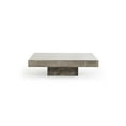 thumbnail image 1 of Benjara Square Concrete Coffee Table with Pedestal Base- Gray, 1 of 7