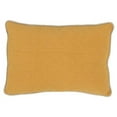 thumbnail image 1 of Benzara Textured Fabric Throw Pillow with Piping, Yellow and Cream, 1 of 2