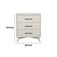 thumbnail image 1 of Three Drawers Mahogany Wood Small Chest with Splayed Legs, White, 1 of 2