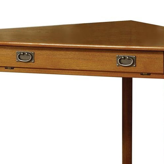 Toledo Contemporary Corner Desk, Medium Oak