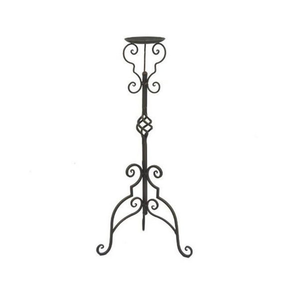 ""Benzara 58737 30"""" Metal Candle Holder""
