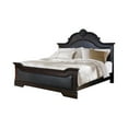 thumbnail image 1 of Benzara Traditional Solid Wood Queen Bed with Block Legs in Brown, 1 of 5