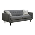 thumbnail image 1 of Benzara Transitional Fabric & Wood Sofa With Curved Profile, Gray, 1 of 1