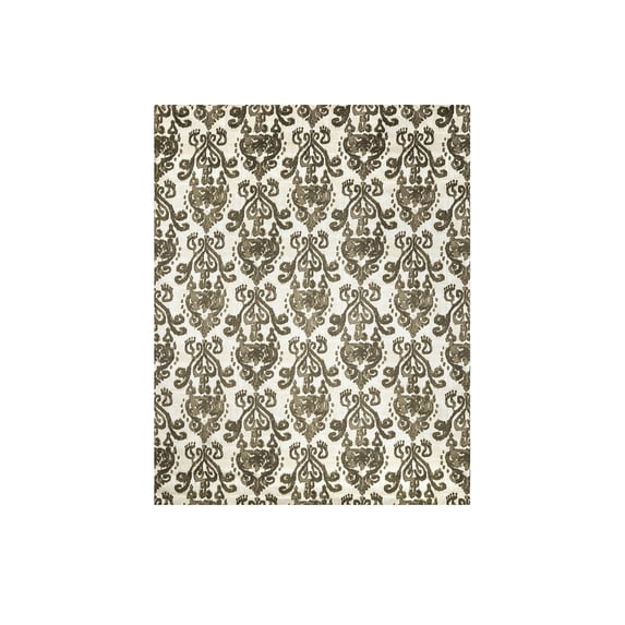 Benzara Transitional Style Nylon Area Rug With Latex Backing, Medium, Brown and Ivory