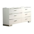 thumbnail image 1 of Benzara Transitional Style Seven Drawer Wooden Dresser with Round Bun Legs, White, 1 of 2