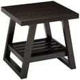 thumbnail image 1 of Benzara Transitional Style Solid End Table With Open Bottom Shelf & Flared Legs, Brown, 1 of 1