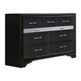 thumbnail image 1 of Benzara Two Tone Wooden Dresser With Nine Drawers, Black And Silver, 1 of 6