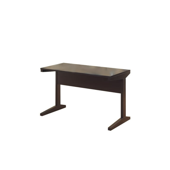Well designed All Around Dark Brown Finish Desk.- Saltoro Sherpi