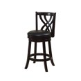 thumbnail image 1 of Benzara Wendel Transitional 24" Swivel Bar Stool, Espresso Finish, 1 of 2