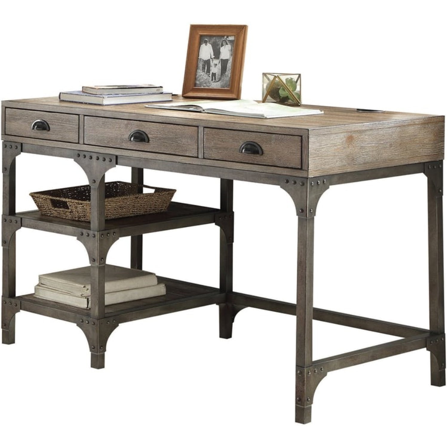 https://i5.walmartimages.com/seo/Benzara-Wood-And-Metal-Desk-With-Three-Drawers-And-Two-Side-Shelves-Oak-Brown-And-Gray_8e854e2d-65b9-4e0a-8505-629c846feda8.5660d8f0ba0d1d4988ef3b829ea8b93e.jpeg
