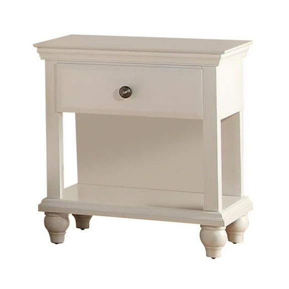 Benzara Wood Night Stand With Spacious Storage