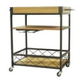 thumbnail image 1 of Benzara Wood and Metal Bar Cart, 1 of 8