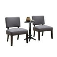 thumbnail image 1 of Benzara BM181437 Wooden Accent Table & Padded Chair Set, Gray - 26 x 17 x 17 in., 1 of 2
