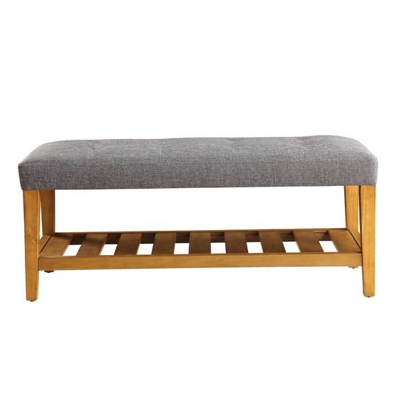 Wooden Bench, Gray & Oak