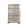 thumbnail image 1 of Benzara Wooden Chest With Elegant Storage Spaces, Silver, 1 of 2