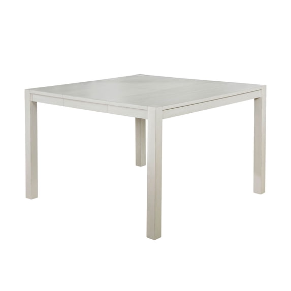 Benzara Wooden Counter Height Table with Butterfly Leaf, White