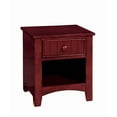 thumbnail image 1 of Benzara Wooden Night Stand With One Drawer And Open Shelf In Cherry Brown, 1 of 2