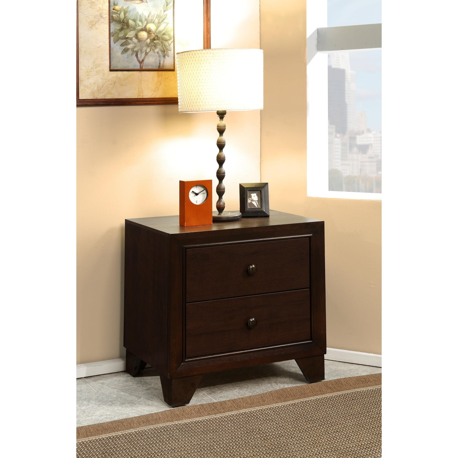 Alisa Night Stand Bedside Table Side Tables Bedroom Wooden Night Stands Bed  Side Table/Night Stand Small Nightstand with Drawer 