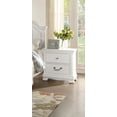 thumbnail image 1 of Benzara Wooden Night stand With 2 Drawers, White, 1 of 1