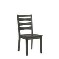 thumbnail image 1 of Benzara Wooden Side Chair With Slat Back Design, Gray, Pack Of Two, 1 of 1