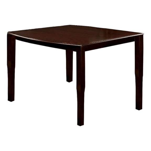 Benjara Woodside II Transitional Style Counter Height Table- Espresso Finish
