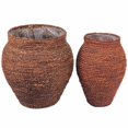 thumbnail image 1 of Benzara Woven Patterned Sea Grass Baskets, Brown, Set Of 2, 1 of 2
