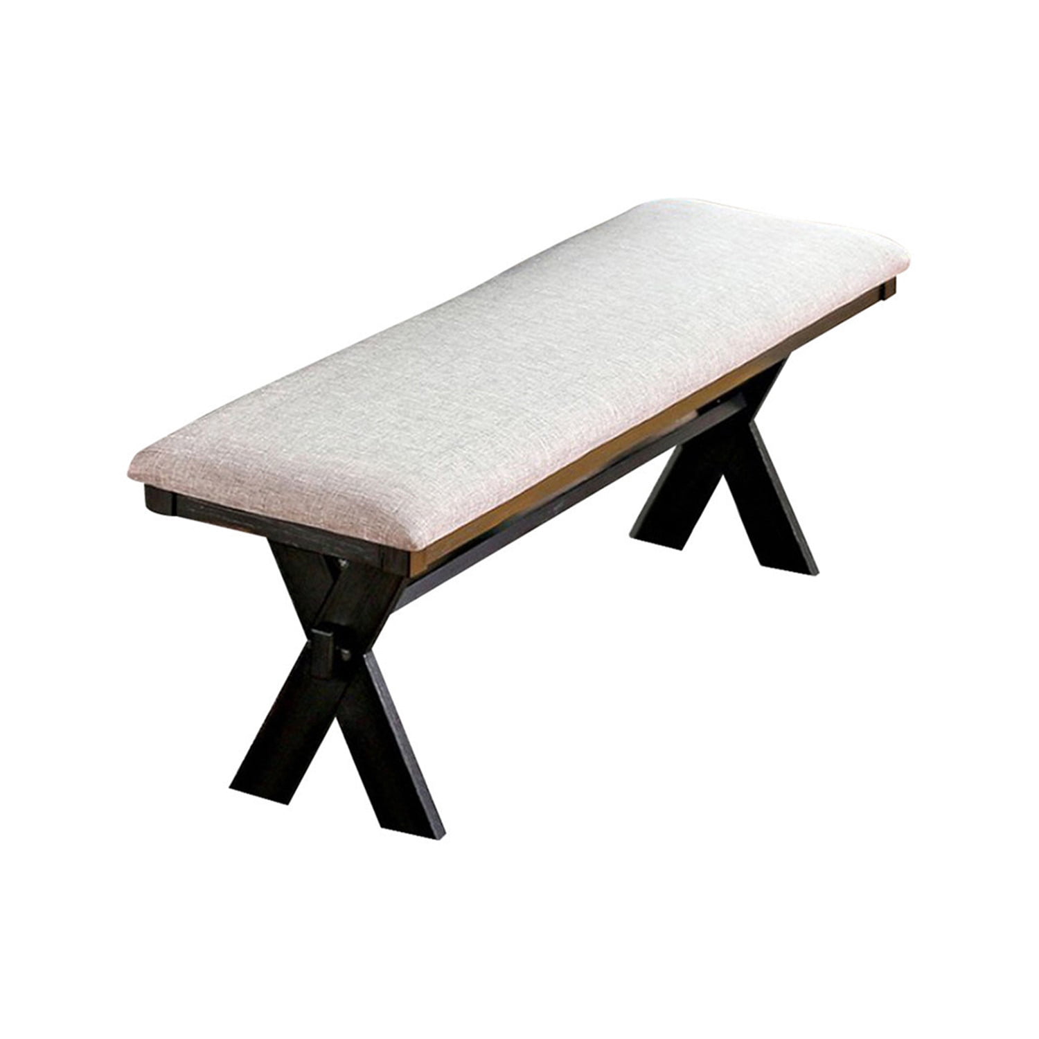 Transition Bench Benzara Xanthe Transitional Bench, Brushed Black Finish - Walmart.com
