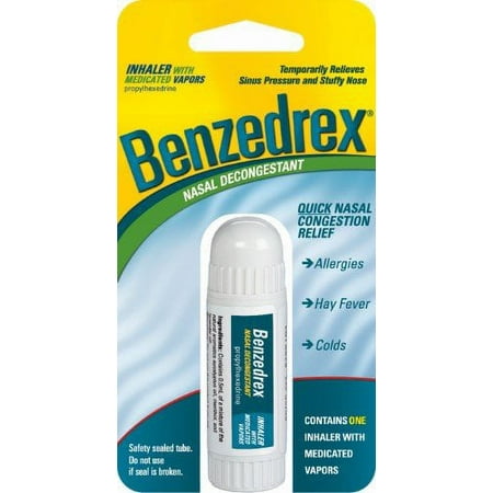 Benzedrex Inhaler Nasal Decongestion Quick Relief Temporary Allergies , 1ct