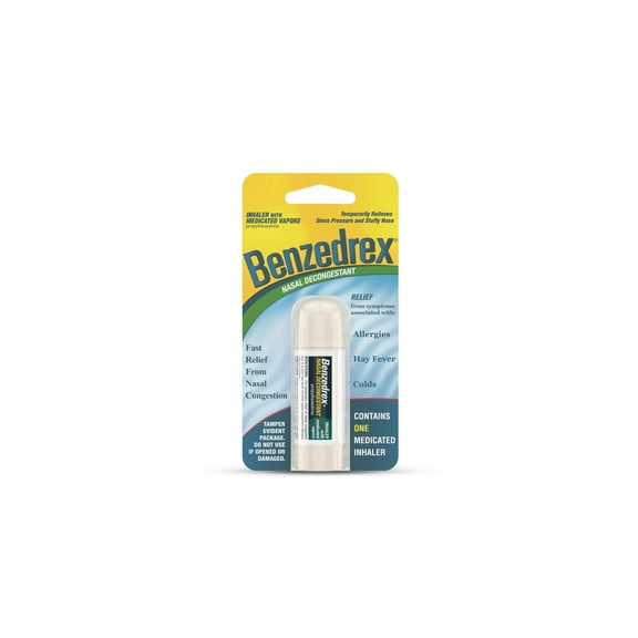 Benzedrex Nasal Decongestant Inhaler with Medicated Vapors (Pack of 4)